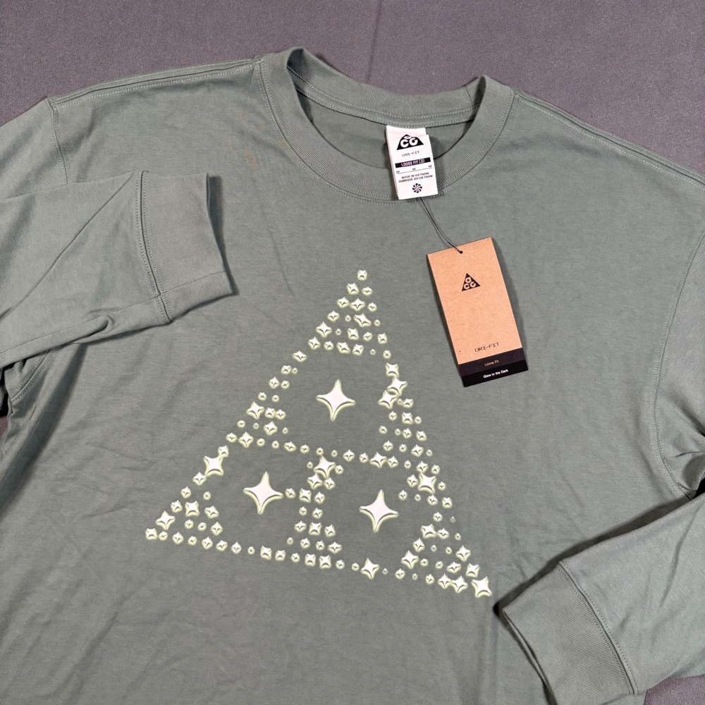 Nike Mens ACG Dark Sky Long Sleeve T-Shirt Clay Green HV2176